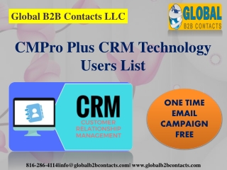 CMPro Plus CRM Technology Users List