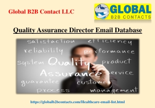 Quality Assurance Director Email Database