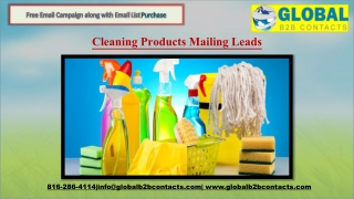 Cleaning Products Mailing Leads