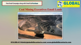 Coal Mining Executives Email Leads