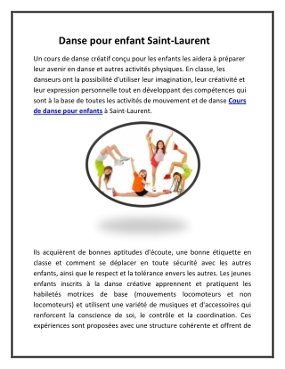 Danse pour enfant Saint-Laurent