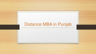 Distance MBA in Punjab | Management Distance Learning - MIT School of Distance Education