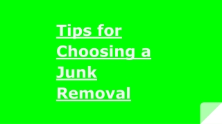 Tips for Choosing a junk removal service