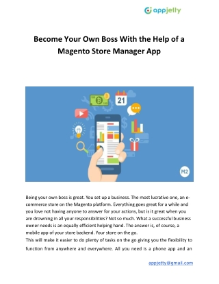 Become Your Own Boss With the Help of a Magento Store Manager App