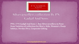Buy Silver Jewellery in Pune | P N Gadgil and Sons