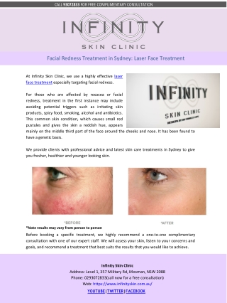 Facial Redness Treatment in Sydney: Laser Face Treatment