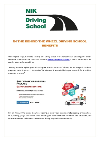 Driving Lessons