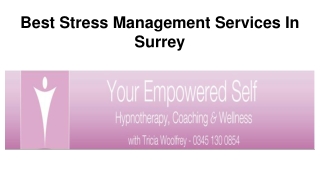 Best Stress Management Services In Surrey