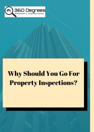 Why should You Go For Property Inspections?