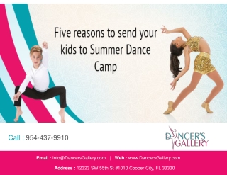 Five reasons to send your kids to Summer Dance Camp