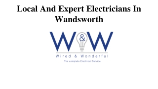 Local And Expert Electricians In Wandsworth