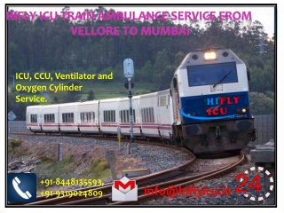 Low-Budget Train Ambulance Service from Vellore to Mumbai By Hifly ICU