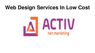 Web Design Services In Low Cost