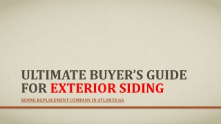 Ultimate Buyer’s Guide for Exterior Siding