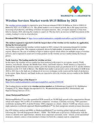 Wireline Services Market worth $9.15 Billion by 2021