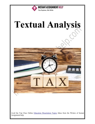 Report on Textual Analysis