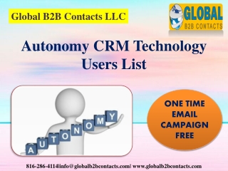 Autonomy CRM Technology Users List