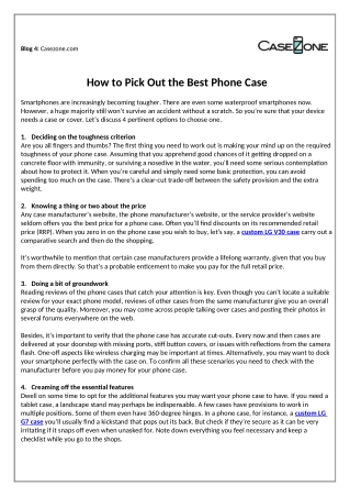 How to Pick Out the Best Phone Case