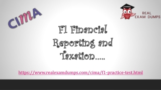 Verified CIMA F1 Exam Questions - CIMA F1 Dumps PDF RealExamDumps.com
