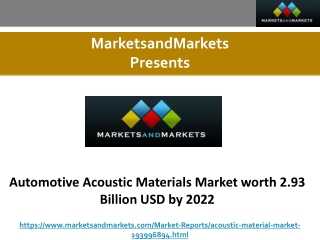 Automotive Acoustic Materials Market worth 2.93 Billion USD by 2022