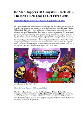 He Man Tappers Of Grayskull Hack 2019, The Best Hack Tool To Get Free Gems