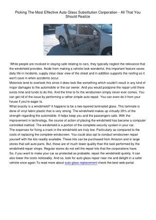 PickingTheMostEffectiveAutoGlassSubstitutionCorporation-AllThatYouShouldRealize269
