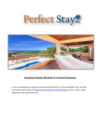 Vacation Home Rentals in Central America