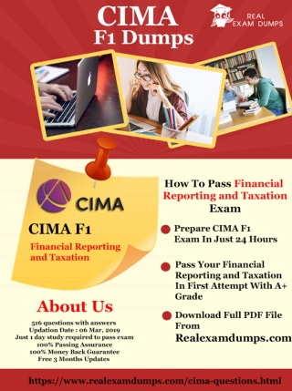 A Short-Cut Way To Your Success In CIMA F1 Exam - F1 Exam Dumps - Realexamdumps.com