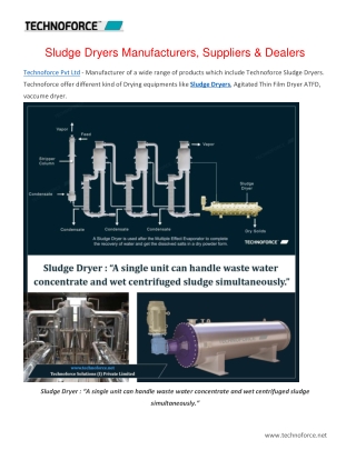 Sludge Dryers Manufacturers, Suppliers & Dealers