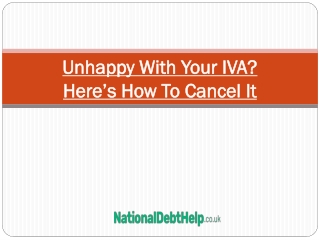 Unhappy with your IVA? Here’s how to cancel it