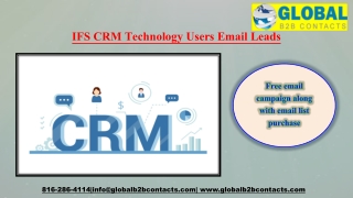 IFS CRM Technology Users Email Leads