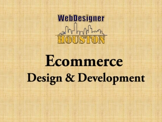 Ecommerce Services houston