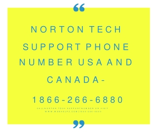 Norton Tech Support Phone Number USA