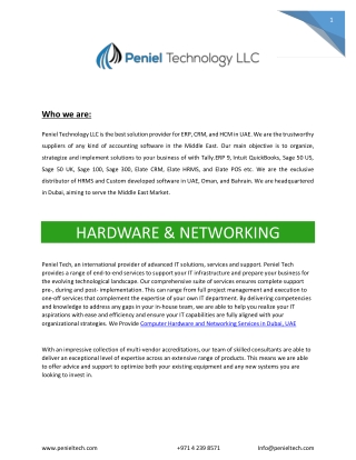 HARDWARE & NETWORKING SERVICES DUBAI,UAE