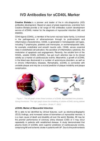 IVD Antibodies for sCD40L Marker