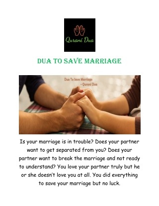 Dua To Save Marriage - Powerful Dua For Marriage
