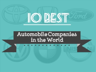 10 Best Automobile Companies in the World