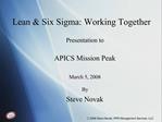 Lean Six Sigma: Working Together
