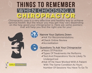 Things To Remember When Choosing A Chiropractor