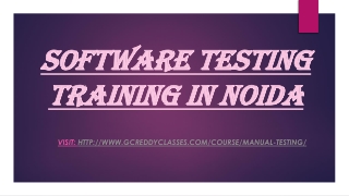 Software testing training in Noida