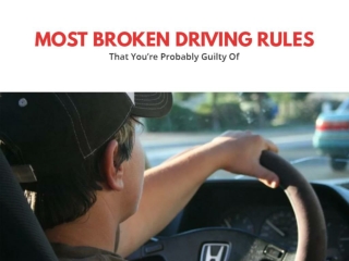 Top 6 most broken driving rules that you’re probably guilty of