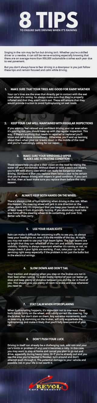 8 Tips To Ensure Safe Driving When It’s Raining