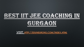 Best IIT JEE coaching in Gurgaon