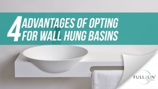 4 Advantages Of Opting For Wall Hung Basins