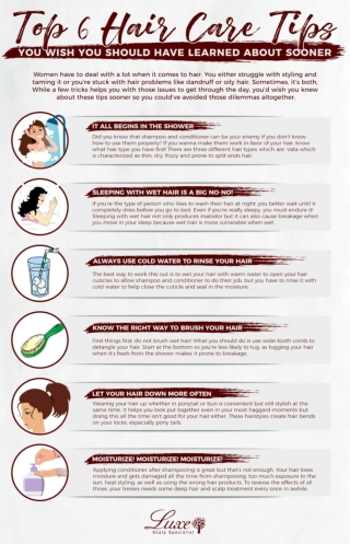 Top 6 Hair Care Tips You Wish You Should Have Learned About Sooner