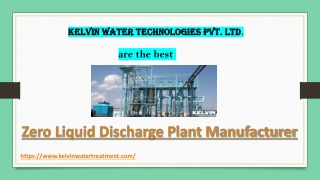 ZLD Plant Manufacturers
