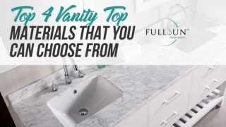 Top 4 Vanity Top Materials That You Can Choose From