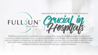 Reasons Why Better Sanitary Ware Design Is Crucial In Hospitals