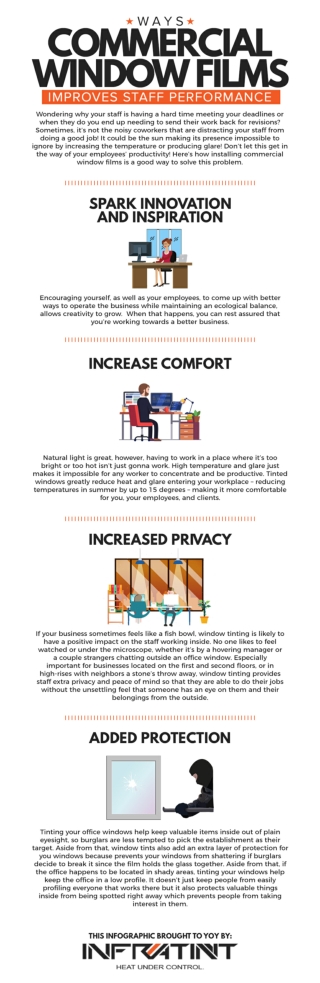 Ways Commercial Window Films Improves Staff Performance