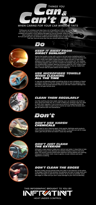 Things You Can And Can’t Do When Caring For Your Car Window Tints